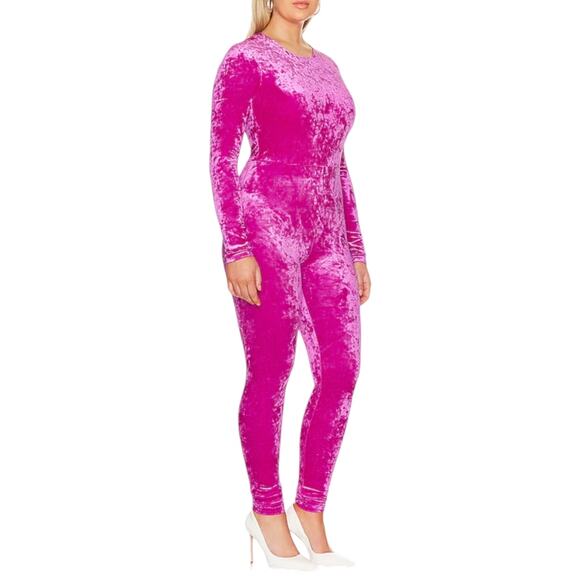 Pink Velvet Jumpsuit - Picture 3 of 13